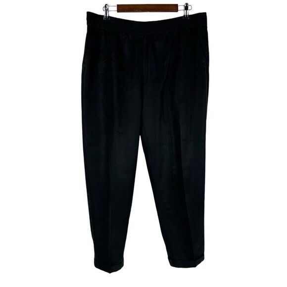 Chico's Tencel Twill Cuffed Ankle Pants size 14 Black - Picture 1 of 10